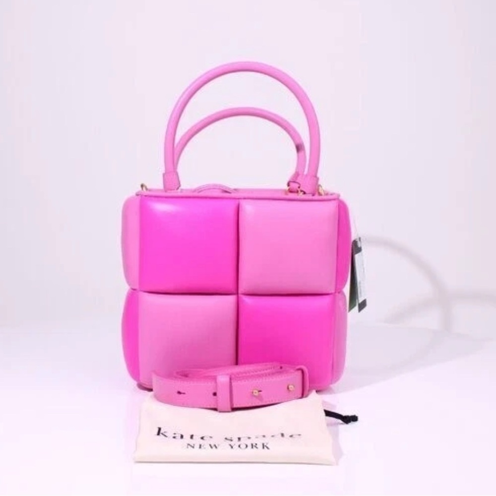 Kate Spade NWT Boxy Tote Bag Crossbody Bag with Dust Bag! Vivid Snapdragon - Picture 4 of 4